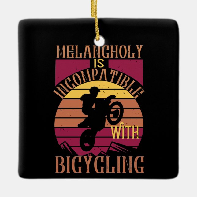 MTB - Melancholy Is Incompatible Ceramic Ornament (Front)