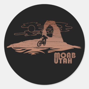 Mtb Moab - Utah Mountain biking Classic Round Sticker