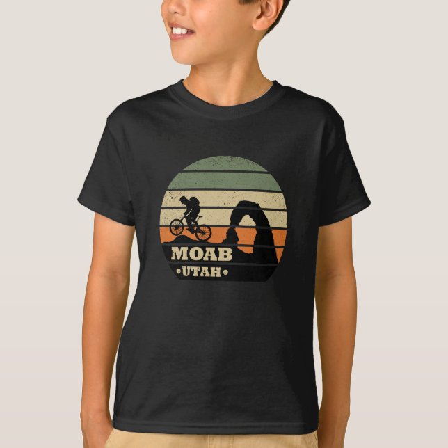 Mtb Moab - Utah Mountain Biking T-Shirt (Front)