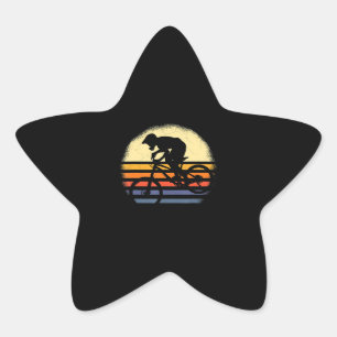 MTB Mountain Bike Bicycle Rider Downhill Vintage Star Sticker