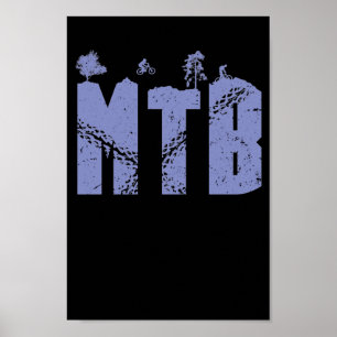 MTB mountain bike cycling Poster