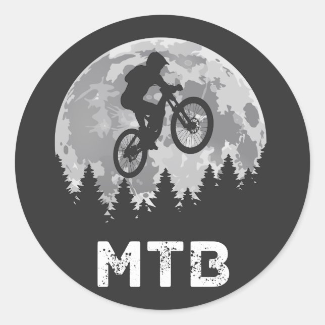 MTB Mountain bike vintage  Classic Round Sticker (Front)