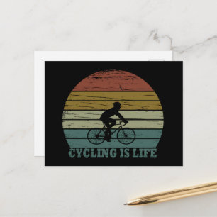 Mtb Mountain Biking Funny Cycling Holiday Postcard