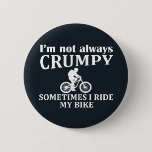 MTB Mountain Biking Humour Funny Cycling Quote 2 Inch Round Button