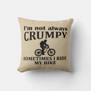 MTB Mountain Biking Humour Funny Cycling Quote Throw Pillow