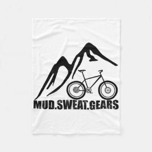 Mtb Shirt Mountain Bike Tee Bicycle Biking Biker G Fleece Blanket