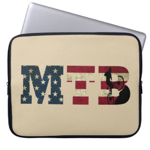 mtb usa american distressed us flag laptop sleeve