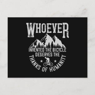 MTB - Whoever Invented The Bicycle Postcard