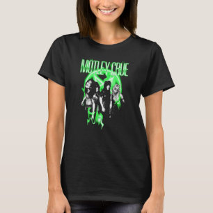 Mtley Cre Neon Green Flames T-Shirt