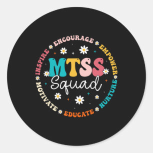 Mtss Squad - Teacher Life School Counselor Counsel Classic Round Sticker