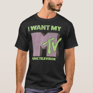 MTV I Want My Music Television Simple Logo funny  T-Shirt