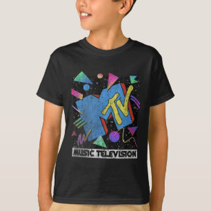 MTV Neon Confetti Retro 80s Party T-Shirt