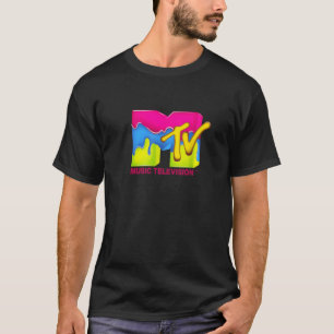 MTV Neon Paint Drip Retro Logo T-Shirt