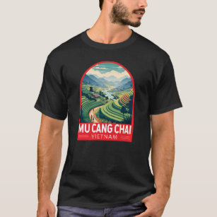 Mu Cang Chai Vietnam Travel Retro Emblem T-Shirt