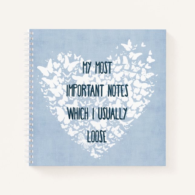 Mu most important notes Spiral Notebook (Front)