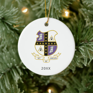Mu Phi Epsilon Coat of Arms Ceramic Ornament