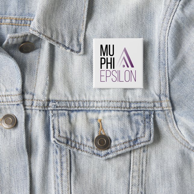 Mu Phi Epsilon Logo 2 Inch Square Button (In Situ)