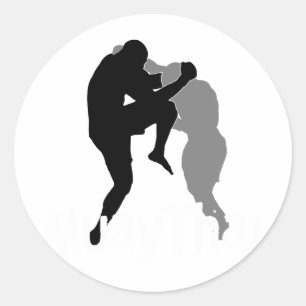 Muay Thai2 Classic Round Sticker