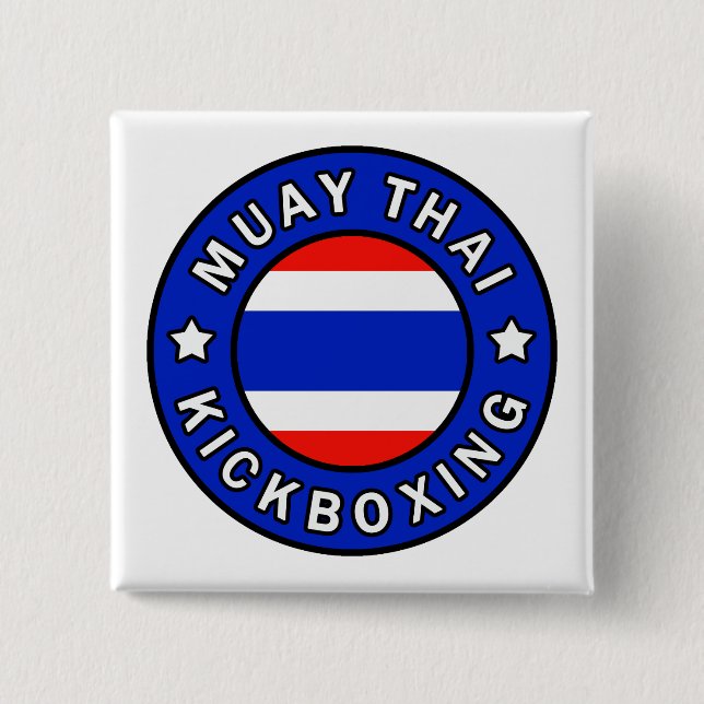 Muay Thai 2 Inch Square Button (Front)