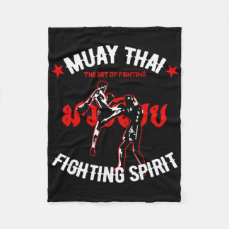 Muay Thai Art Of Comt Kickboxing Retro Mma Fitness Fleece Blanket
