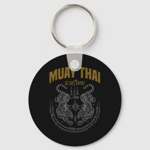 Muay Thai Art Twin Tigers Muay Thai Fighter Mma Ma Keychain