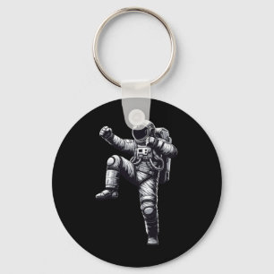 Muay Thai Astronaut Kickboxing Keychain