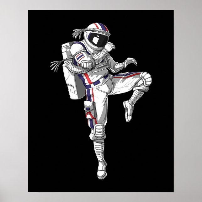 Muay Thai Astronaut Poster (Front)