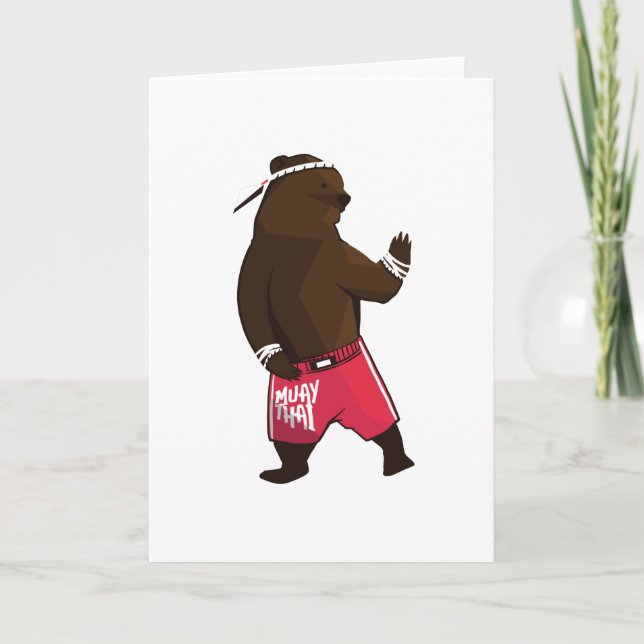Muay Thai Bear Card (Front)