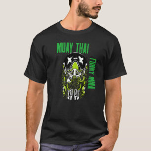 Muay Thai Big Head Alien Mma Striking Jiu Jitsu Fi T-Shirt