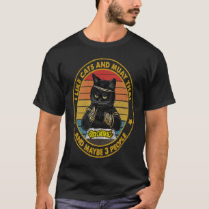 Muay Thai Black Cat Kickboxing Thailand Boxing T-Shirt