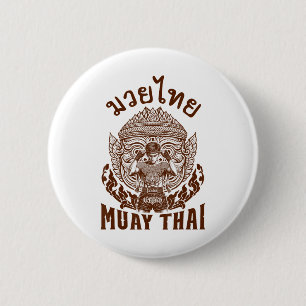 Muay Thai Boxer Boxing Lover Thai Boxing Thailand 2 Inch Round Button