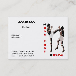 Muay Thai Boxing Business Card