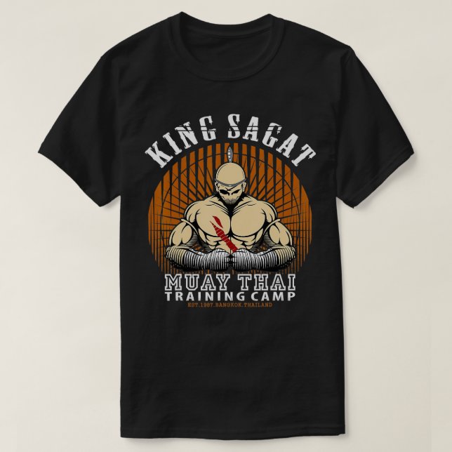 Muay Thai boxing training Gym Sagat Training Camp  T-Shirt (Design Front)