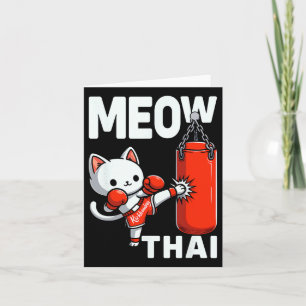 Muay Thai Cat Boxing Martial Arts Fighter Sport Cu Card