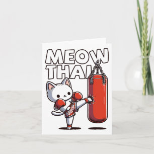 Muay Thai Cat Card