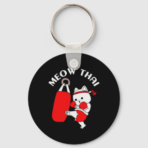 Muay Thai Cat Meow Thai Keychain