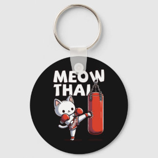 Muay Thai Cat Meow Thai Keychain
