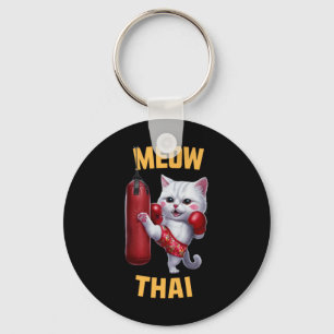 Muay Thai Cat Meow Thai - Thai Boxing For Youth Keychain