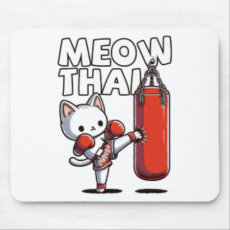 Muay Thai Cat Mouse Pad