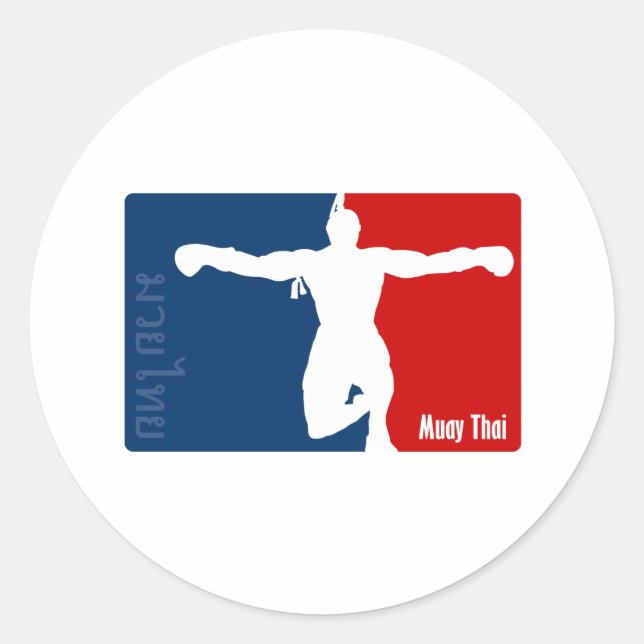 Muay Thai Classic Round Sticker (Front)