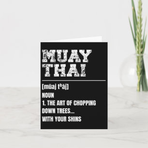 Muay Thai Definition Martial Arts Thai Boxing Mart Card