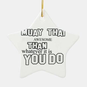 muay thai design ceramic ornament