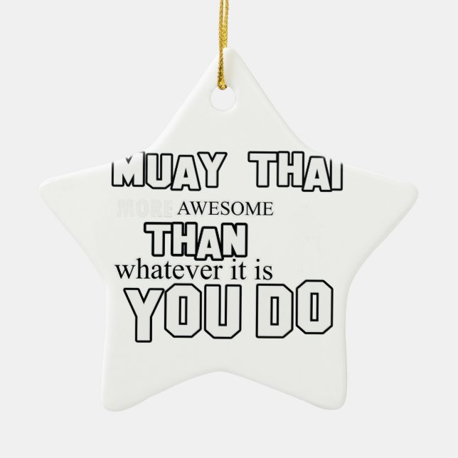 muay thai design ceramic ornament (Front)