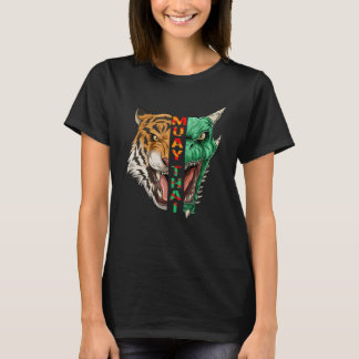 Muay Thai Dragon And Tiger Head Thaiboxing T-Shirt