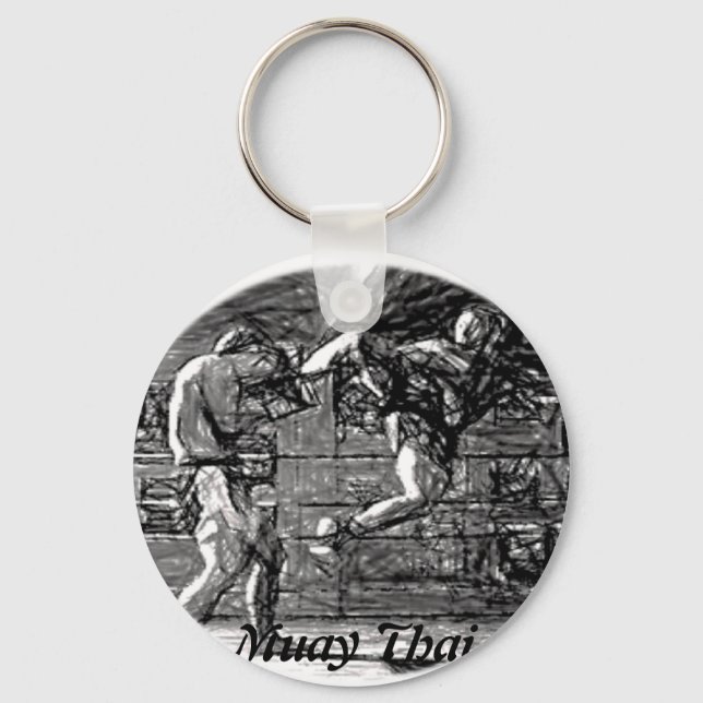 Muay Thai, Fight, Thai-Boxing Keychain (Front)