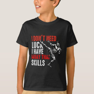 Muay Thai Fighter For Men Dad Boys Thai Kickboxing T-Shirt