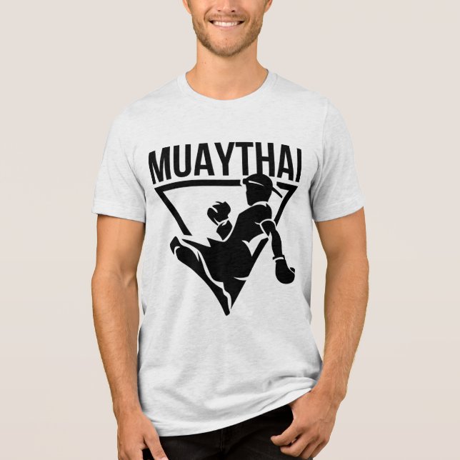 Muay Thai fighter Gym Tri-Blend Shirt (Front)
