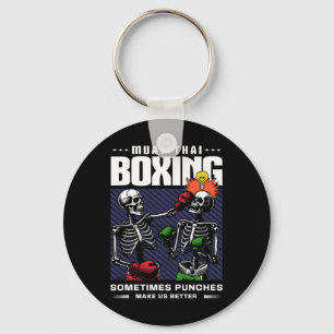 Muay Thai Fighter Mma Vintage Funny Martial Arts H Keychain
