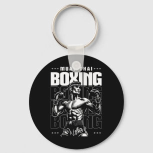 Muay Thai Fighter Mma Vintage  Keychain