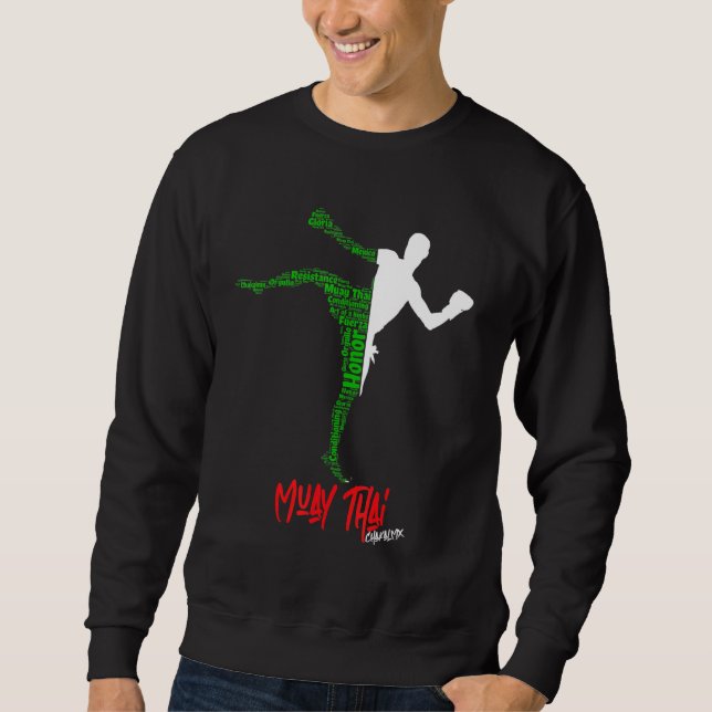 Muay Thai Fighting Mexico Thai Boxing Sweatshirt (Front)